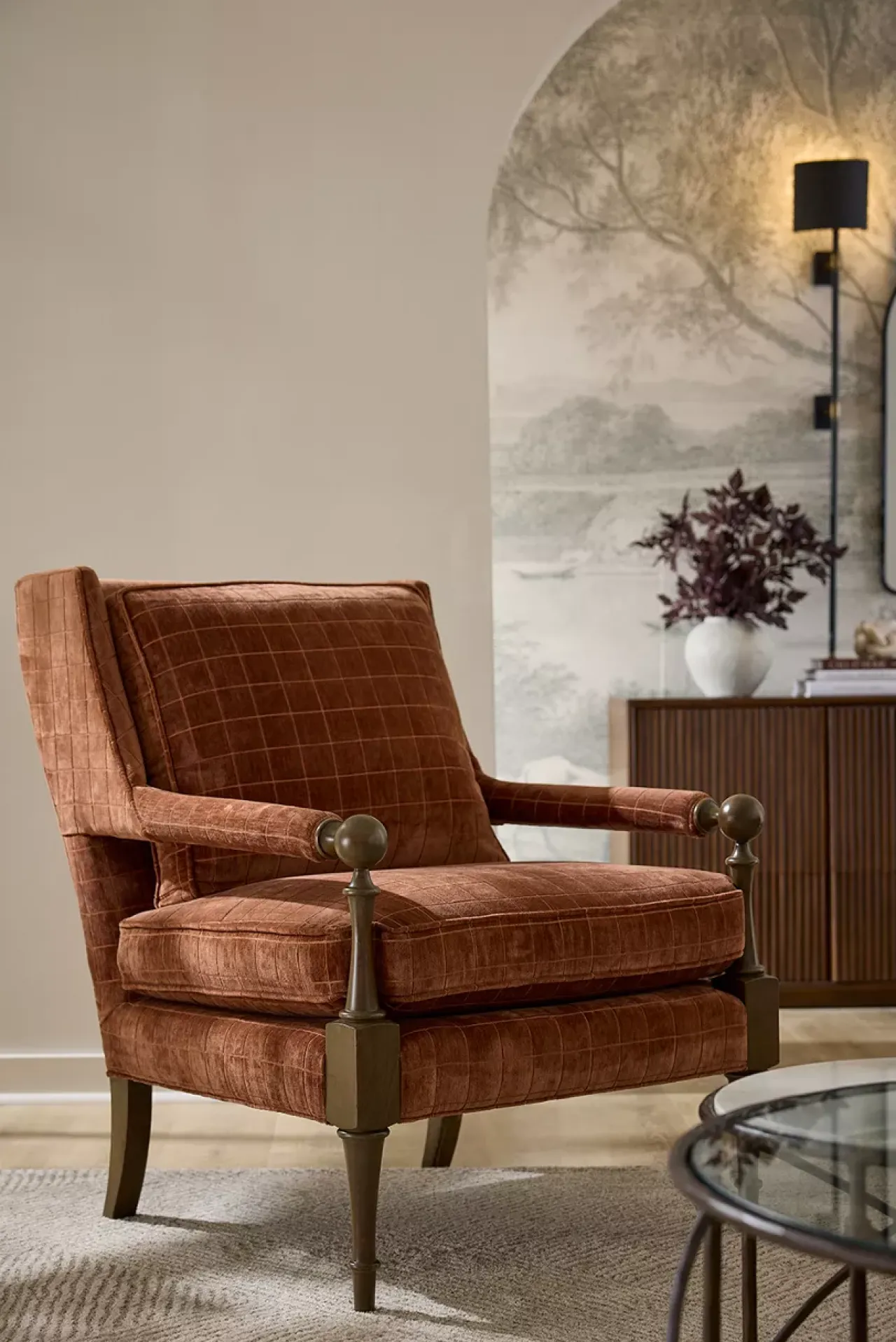 Havertys Adelaide Wooden Accent Chair Online