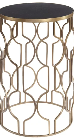 Havertys Adriana Accent Table Antique Brass Online