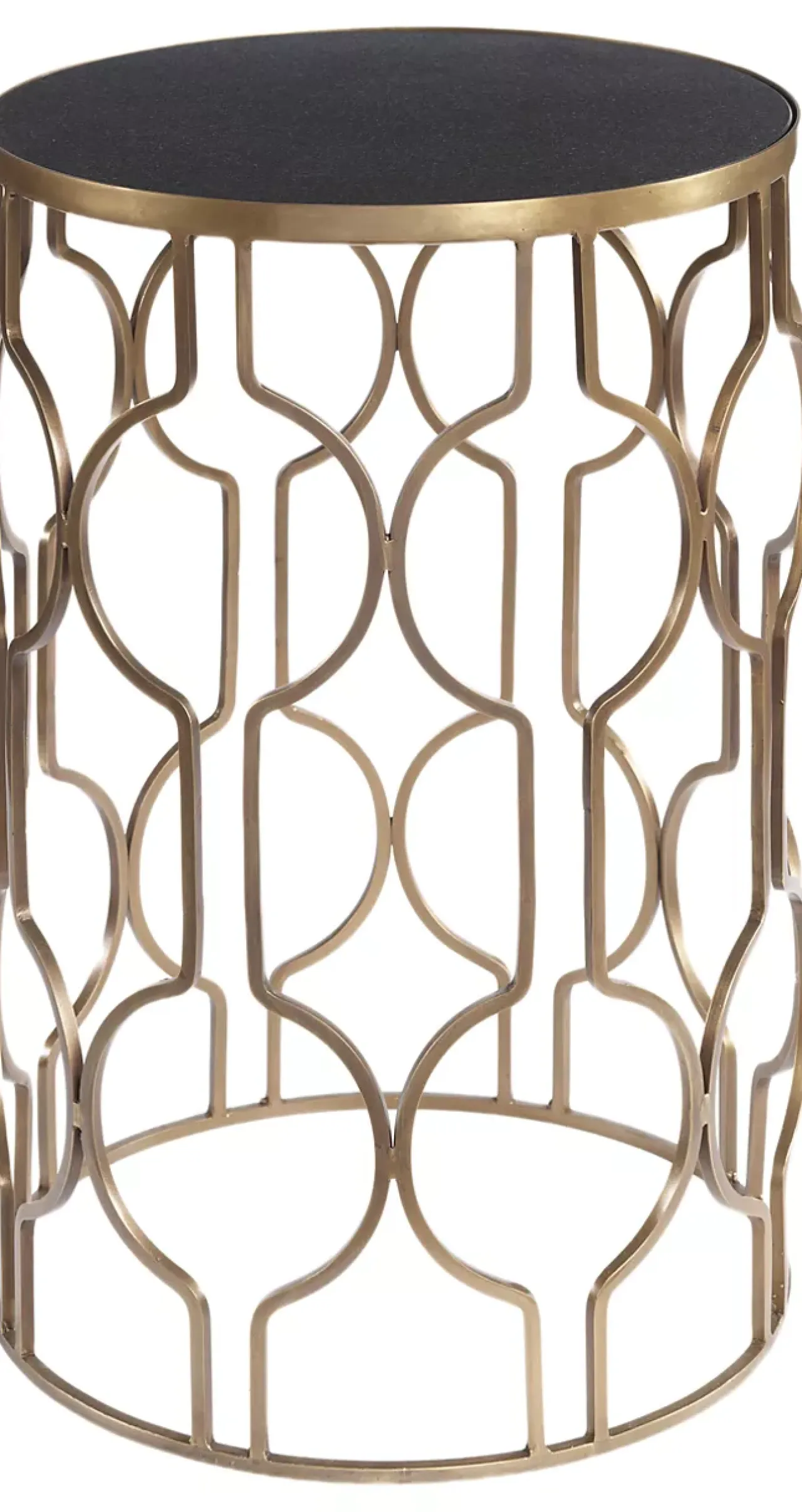 Havertys Adriana Accent Table Antique Brass Online