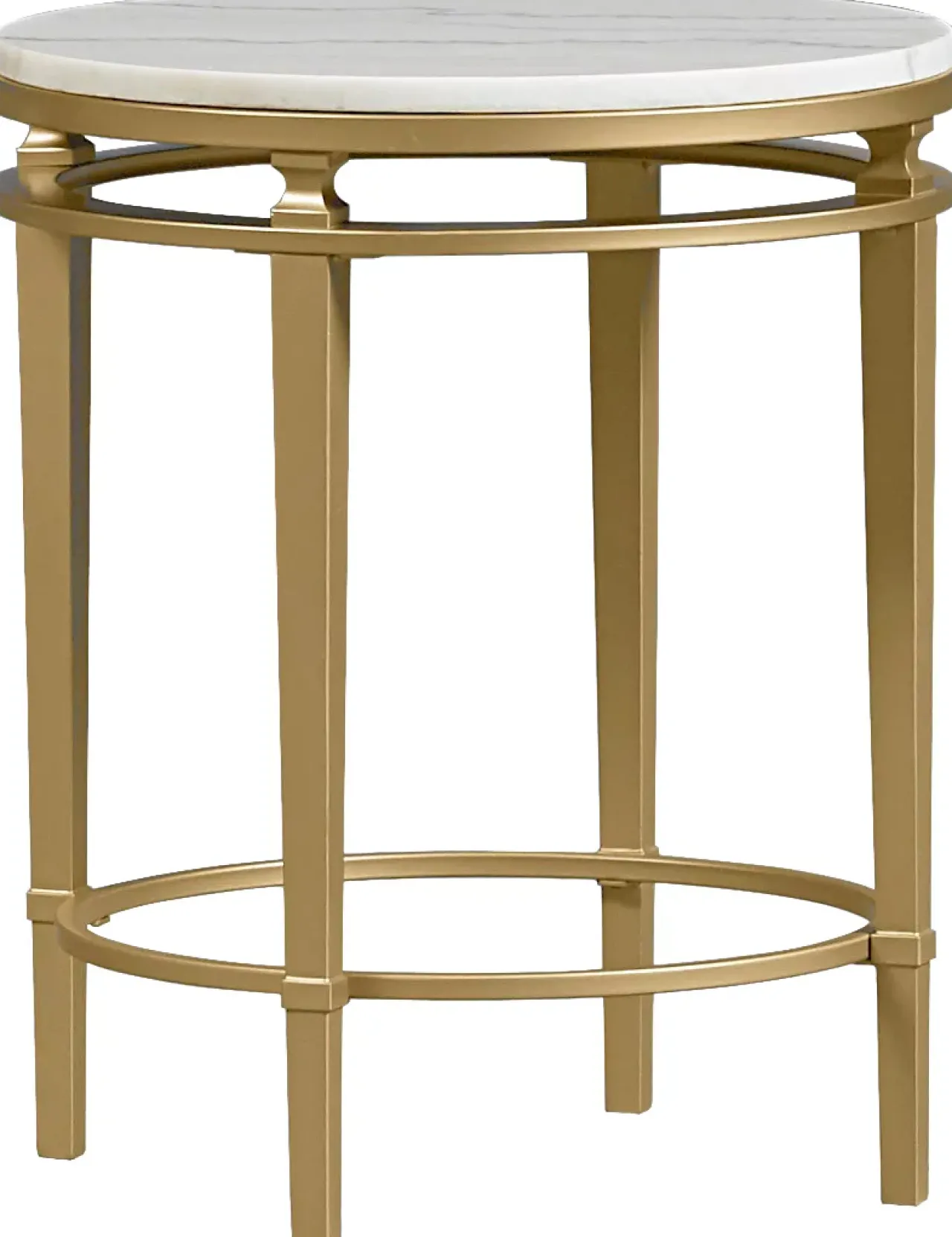 Havertys Amani Chairside Table Gold