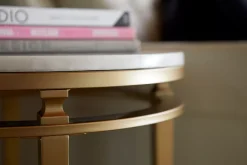 Havertys Amani Chairside Table Gold