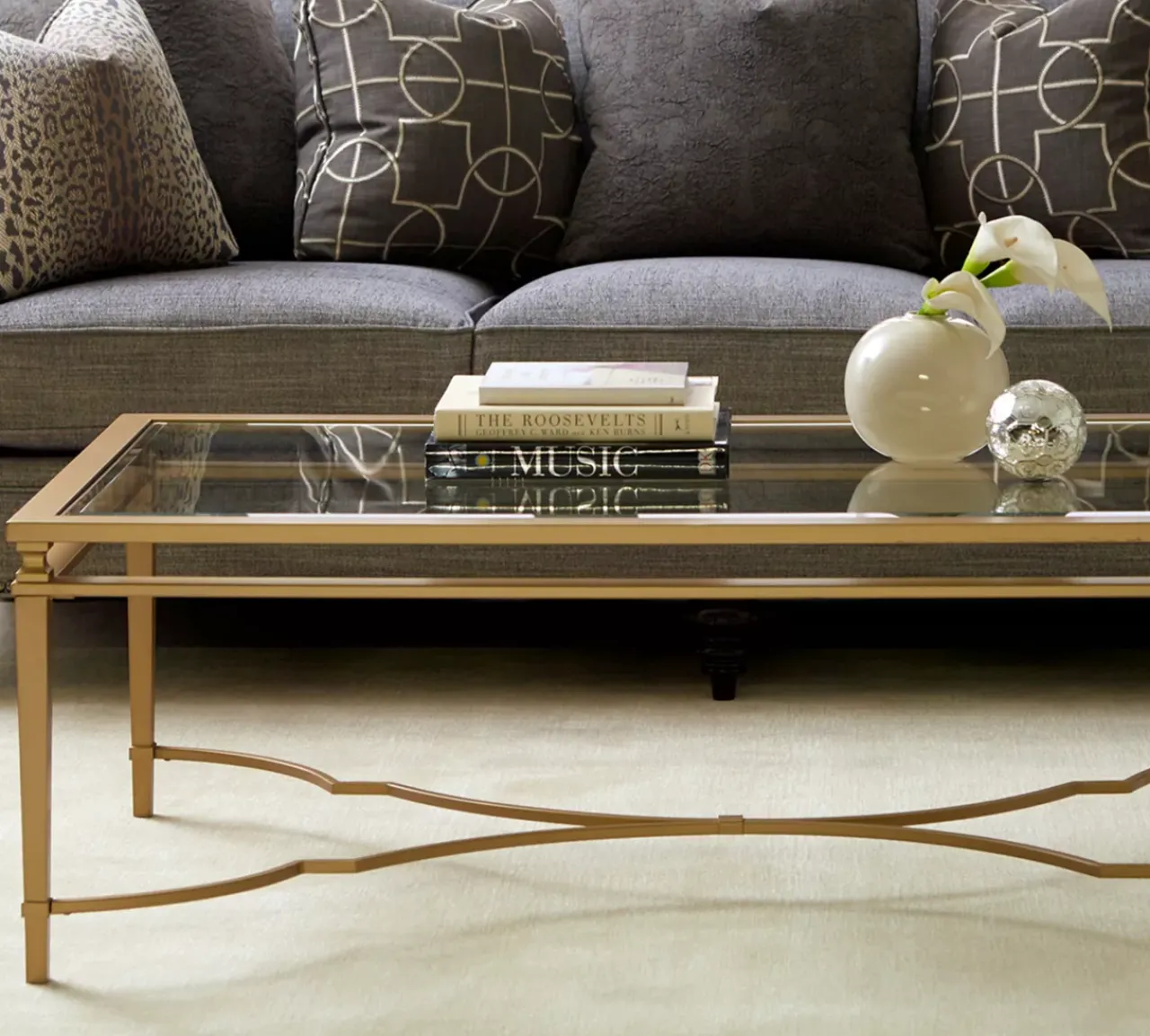 Havertys Amani Coffee Table Gold Online