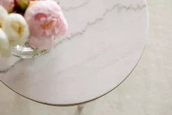 Havertys Amani Round Coffee Table Gold Outlet