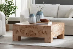 Havertys Anissa Burl Wood Coffee Table