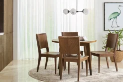 Havertys Ashford Park Round Dining Table Classic Walnut Sale