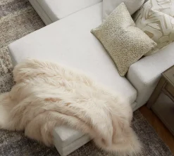 Havertys Audrey Chaise Zuri Natural Clearance