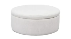 Havertys Audrey Fabric Storage Ottoman Zuri Natural Online