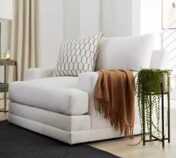 Havertys Audrey Swivel Chair Zuri Natural Sale