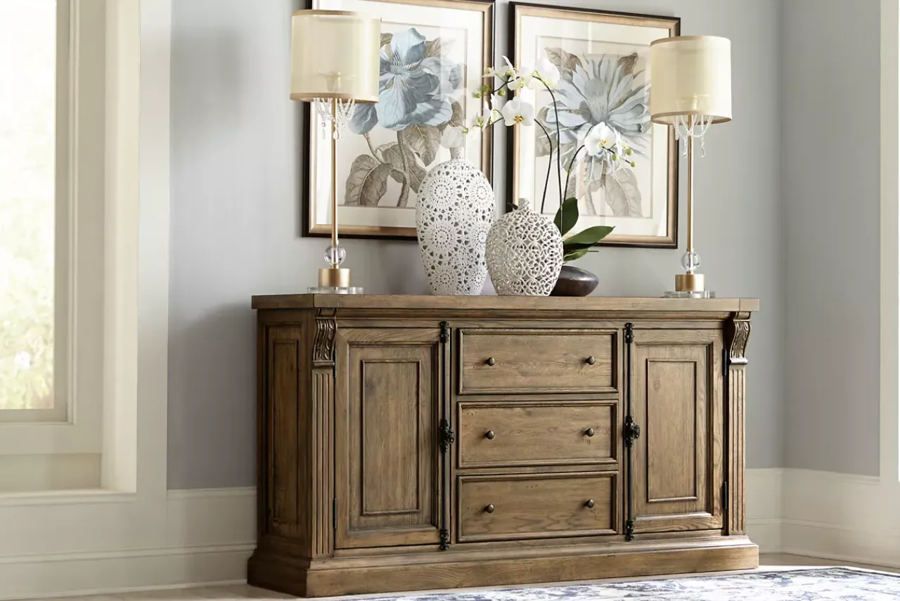 Havertys Avondale II Buffet Vintage Oak Sale