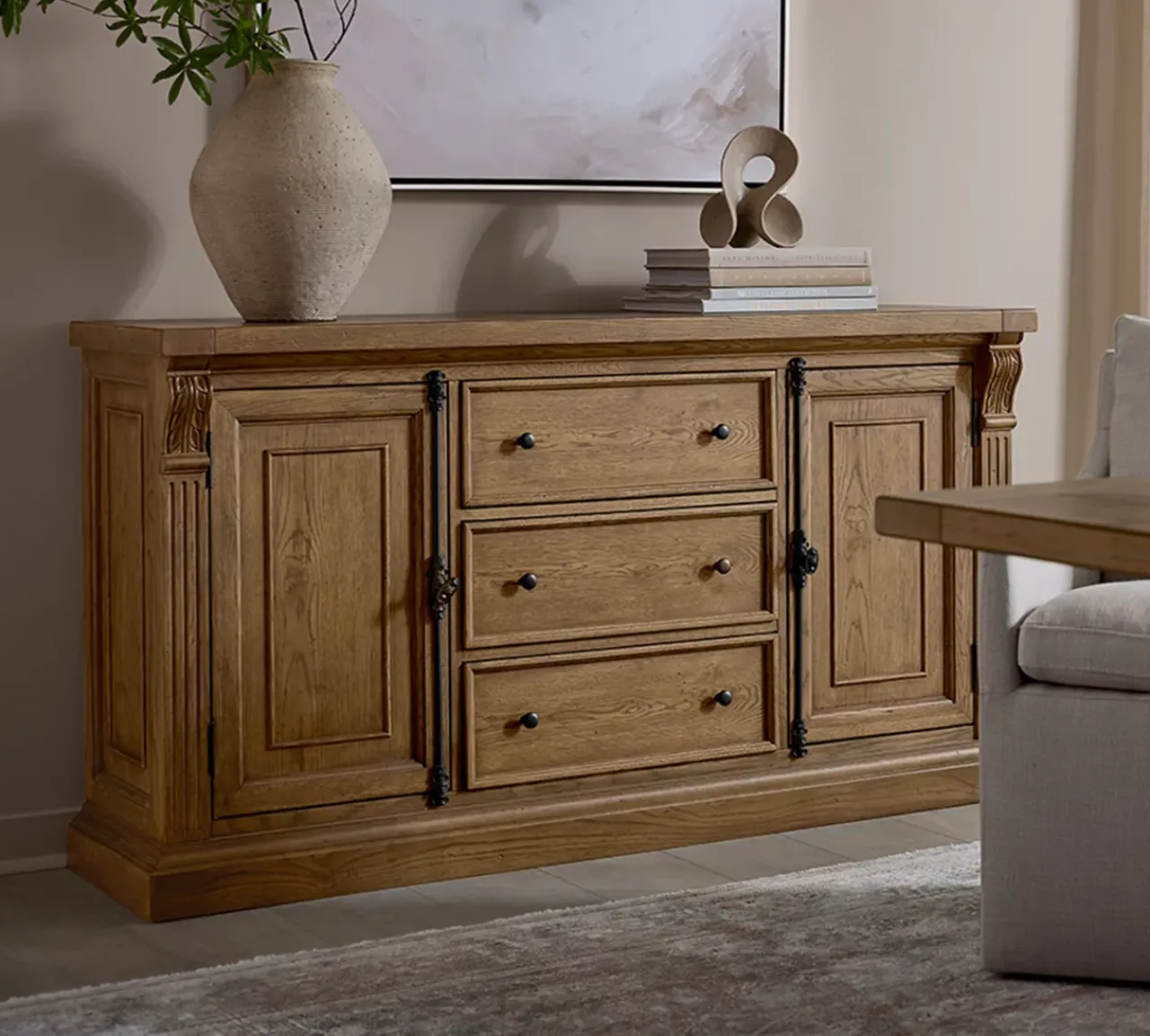 Havertys Avondale II Buffet Vintage Oak Sale