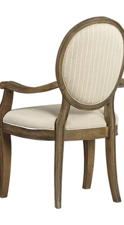 Havertys Avondale II Oval Back Armchair Vintage Oak Hot