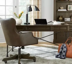 Havertys Barnes Writing Desk Brown Discount