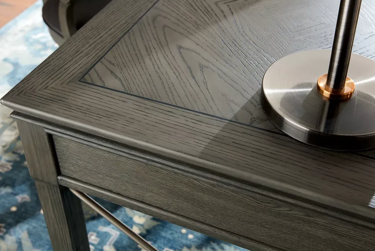 Havertys Baylor Writing Desk Grey Washed Best