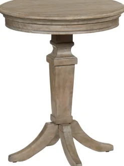 Havertys Beckley Chairside Table Dovetail Grey Clearance