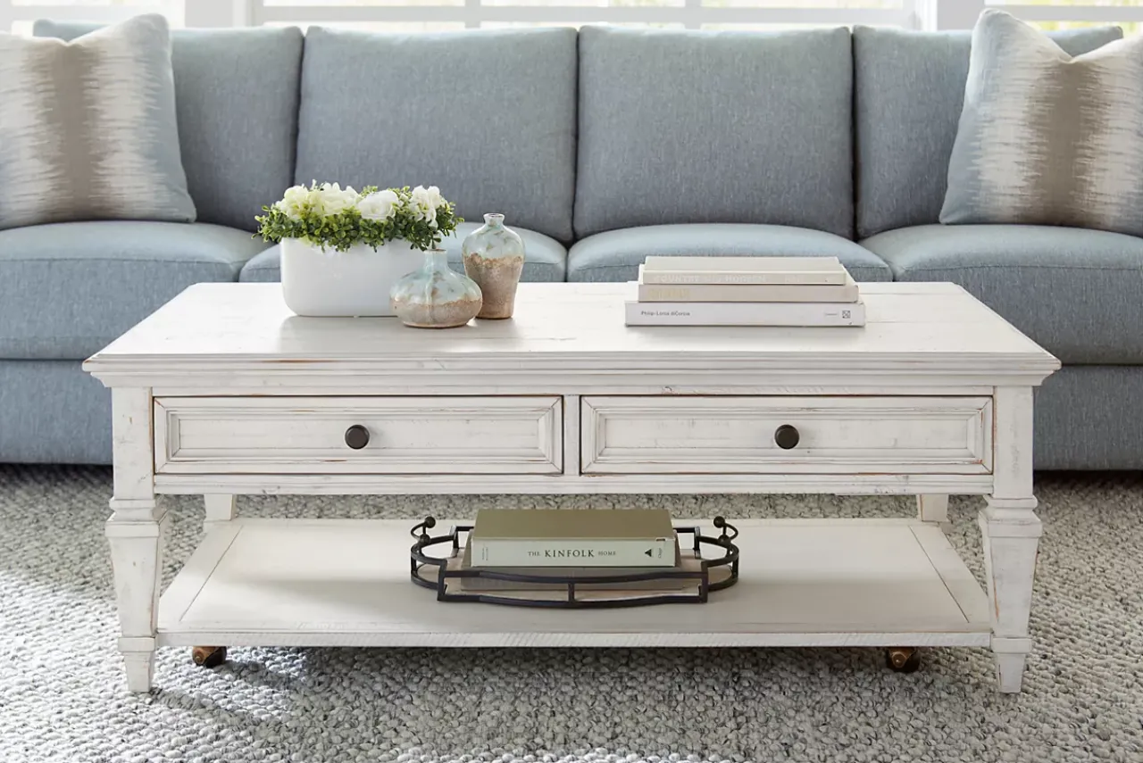 Havertys Beckley Coffee Table Alabaster Online