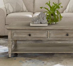 Havertys Beckley Coffee Table Dovetail Grey Outlet