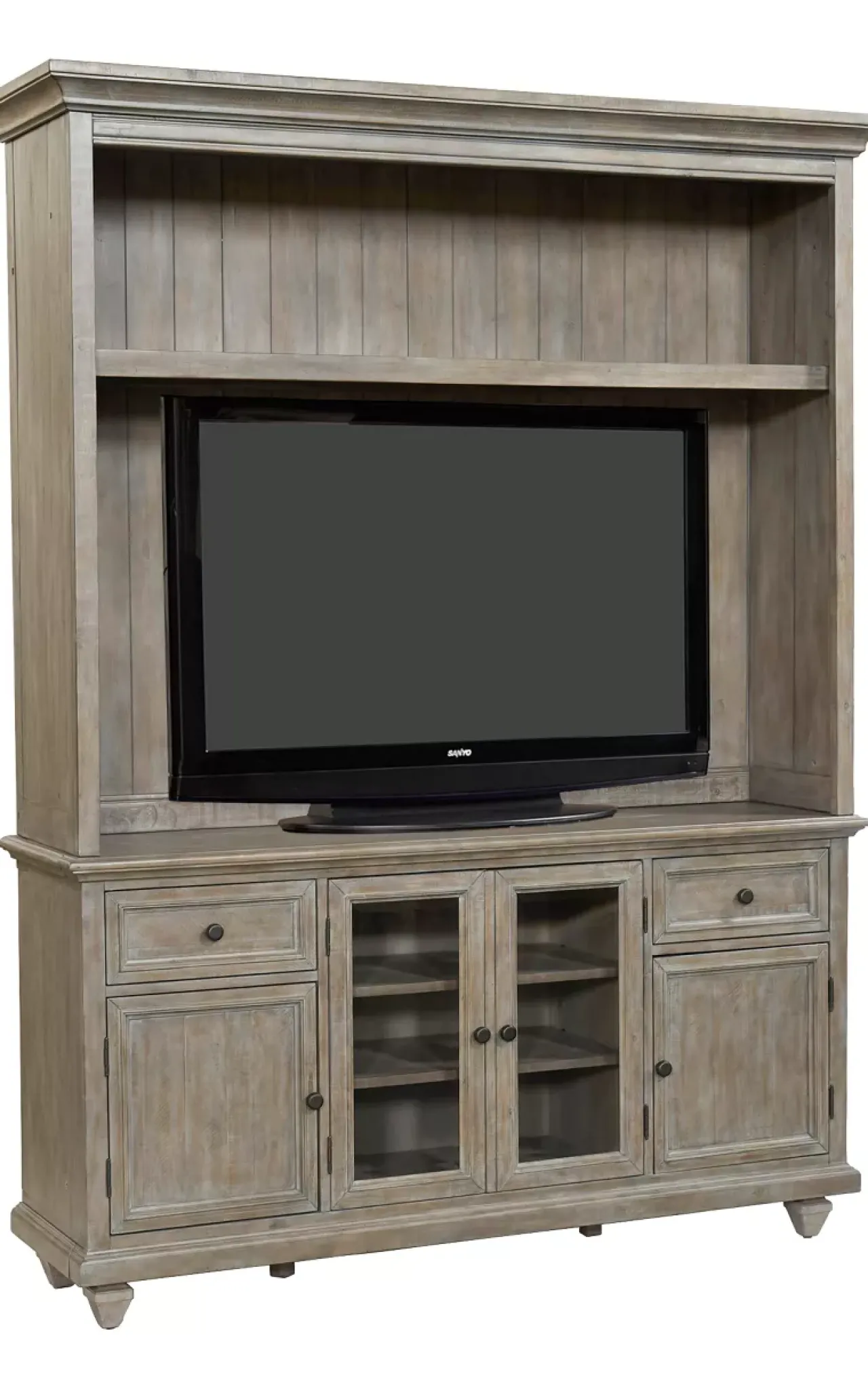 Havertys Beckley Entertainment Center Dovetail Grey Outlet