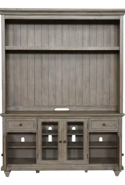 Havertys Beckley Entertainment Center Dovetail Grey Outlet