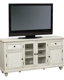 Havertys Beckley Entertainment Console Alabaster Outlet