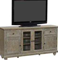 Havertys Beckley Entertainment Console Dovetail Grey