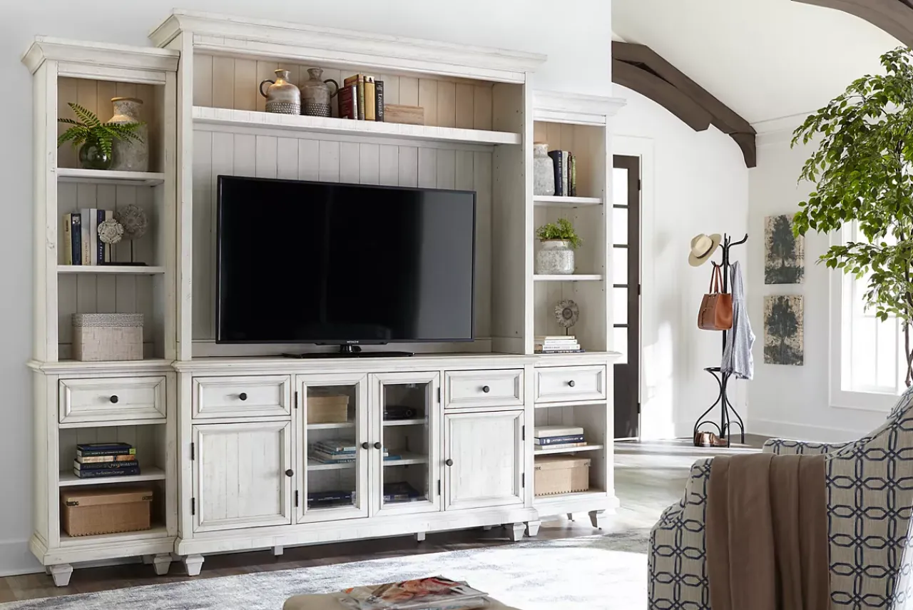 Havertys Beckley Entertainment Wall Alabaster Discount