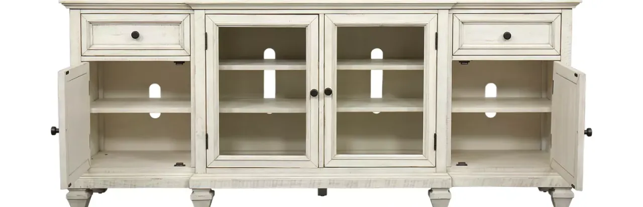Havertys Beckley 84 in Entertainment Console Alabaster Online