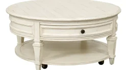 Havertys Beckley Round Coffee Table Alabaster Hot