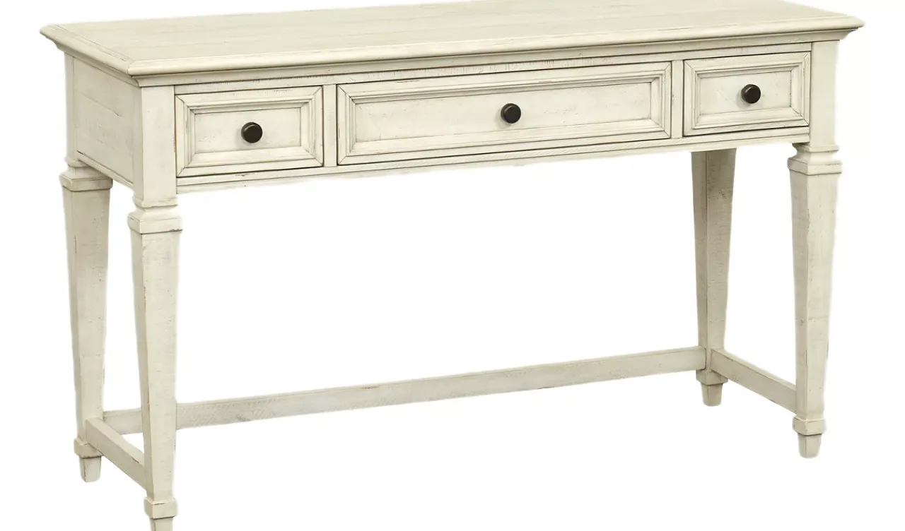 Havertys Beckley Sofa Table Alabaster Outlet