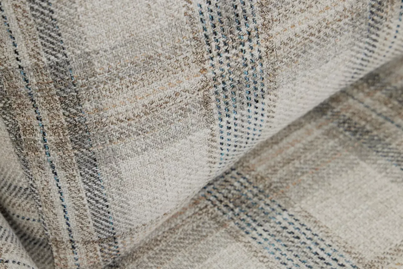 Havertys Betsey Accent Chair Chequered Oyster Clearance