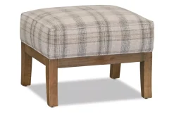 Havertys Betsey Ottoman Chequered Oyster New