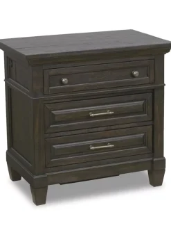 Havertys Blue Ridge Drawer Nightstand Weathered Charcoal Discount