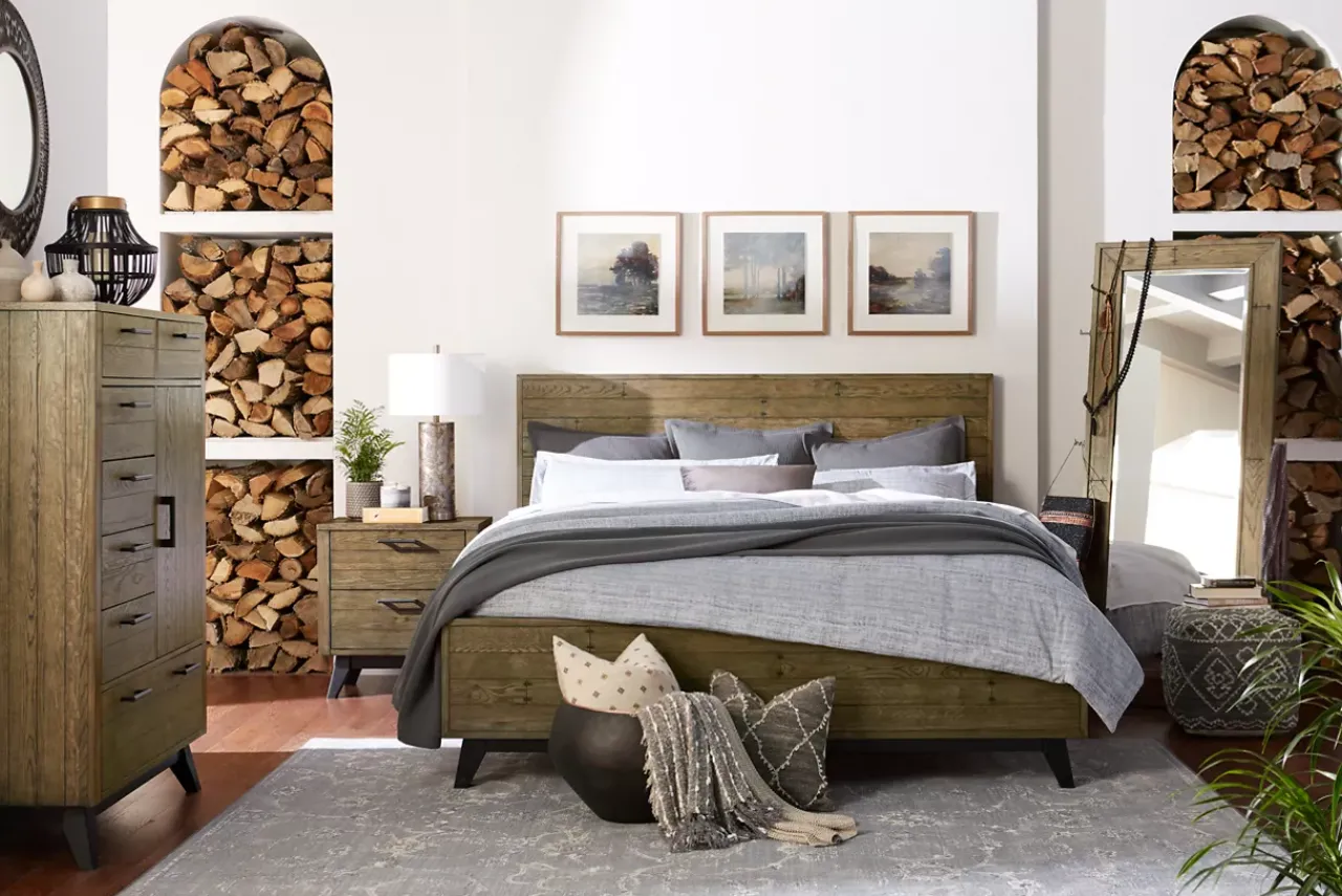 Havertys Boulder Creek Floor Mirror Weathered Oak Discount
