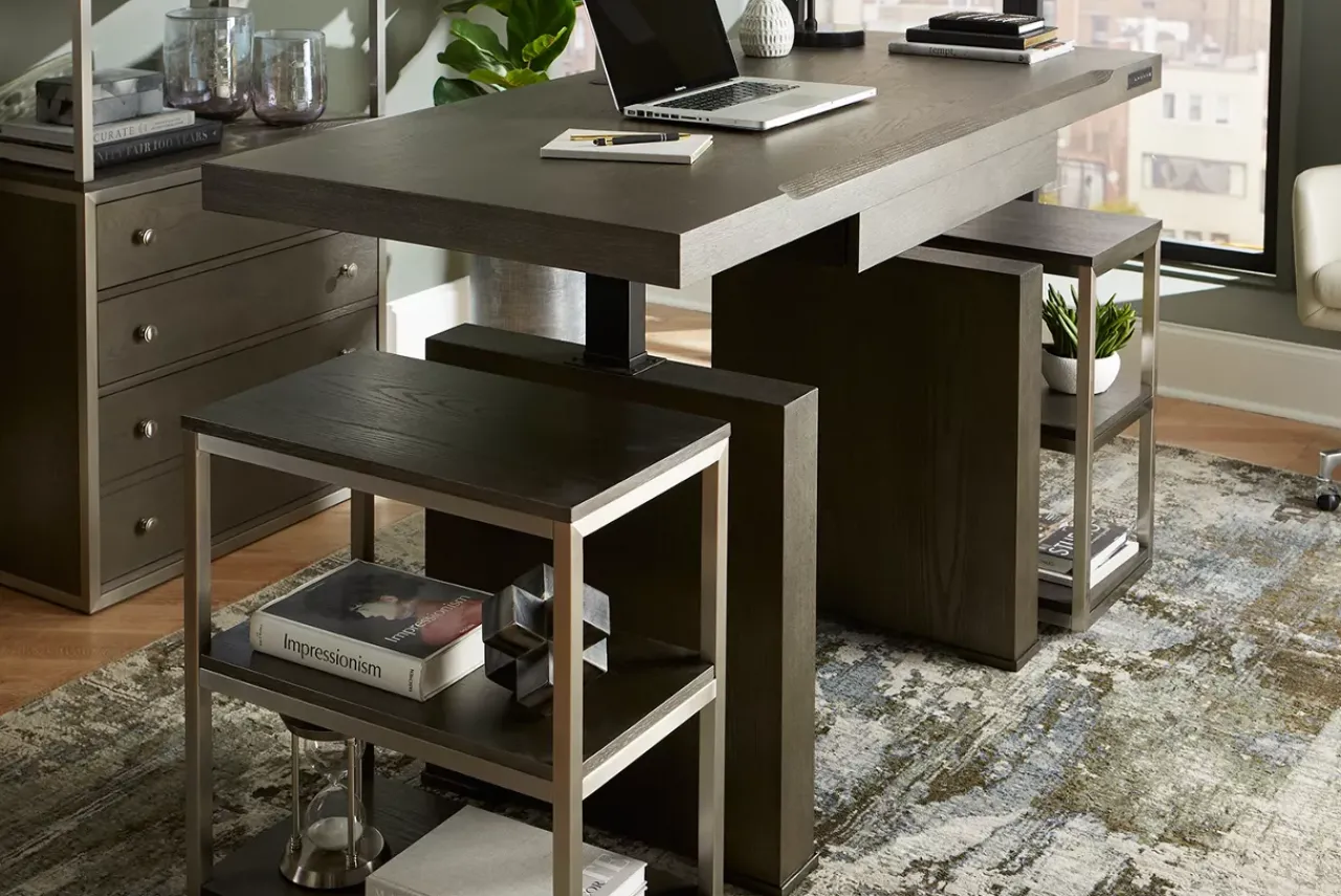 Havertys Bretton Shelf Unit Dark Grey Online