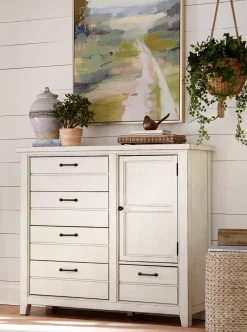 Havertys Briar Lake Door Chest Antique White Online