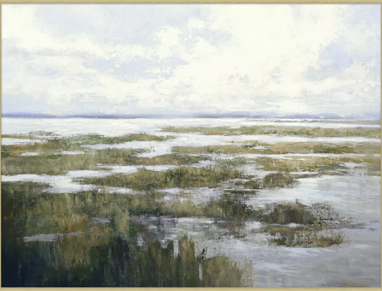 Havertys Broad Creek Marsh Canvas Hot