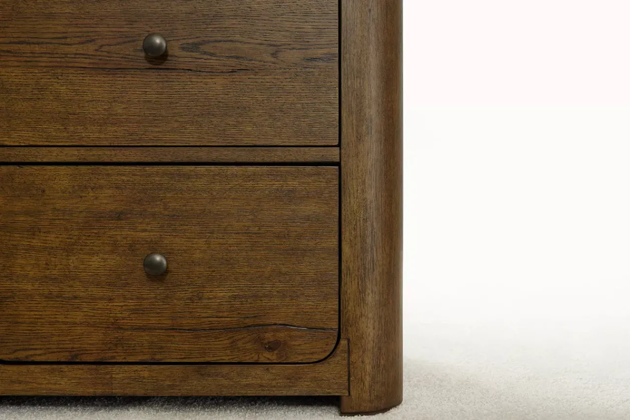 Havertys Callahan Drawer Nightstand Whiskey Oak Clearance