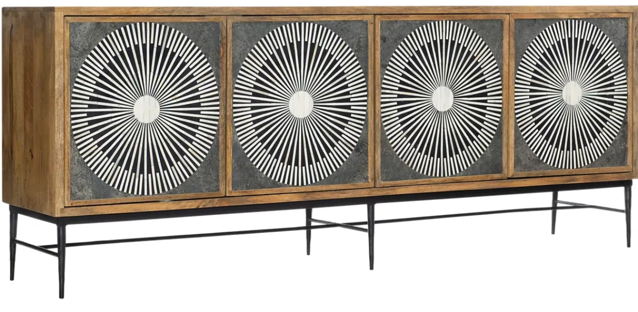 Havertys Camille Entertainment Center Medium Brown Outlet