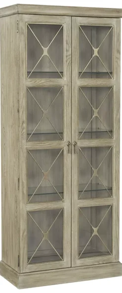Havertys Candler Park Curio China Burnished Grey Outlet