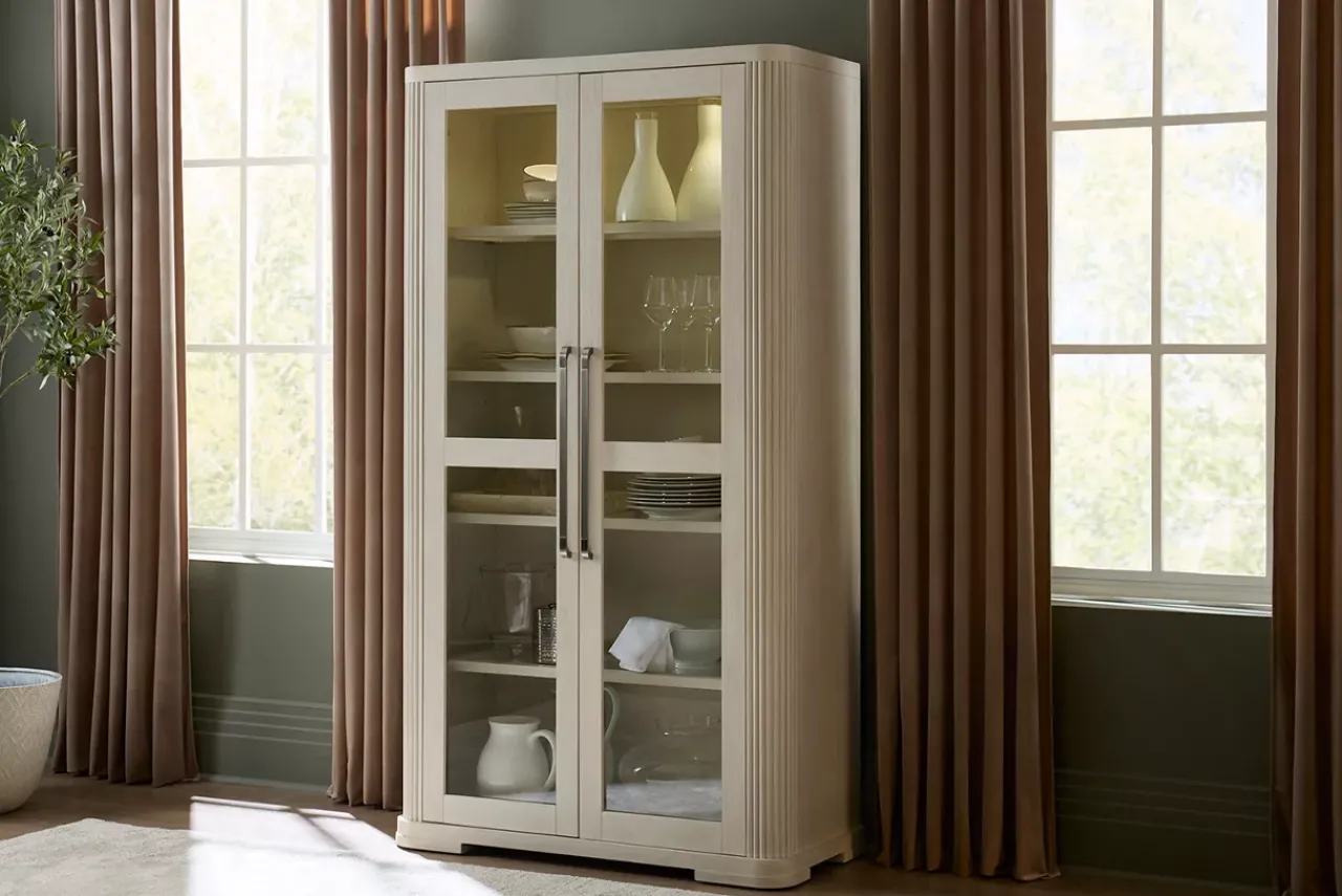 Havertys Cascade Display Cabinet Champagne Hot