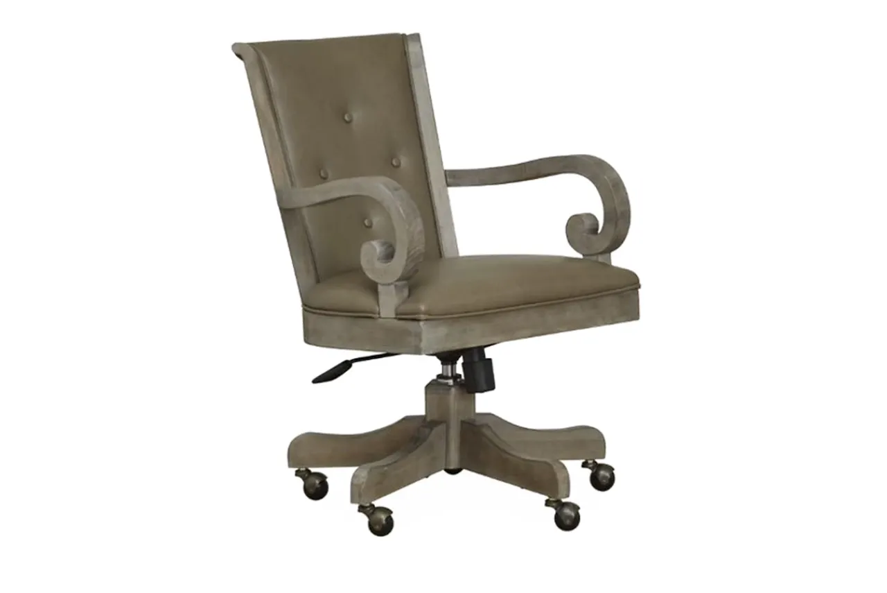 Havertys Cecilia Desk Chair Dovetail Grey Outlet