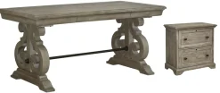 Havertys Cecilia Writing Desk Dovetail Grey New