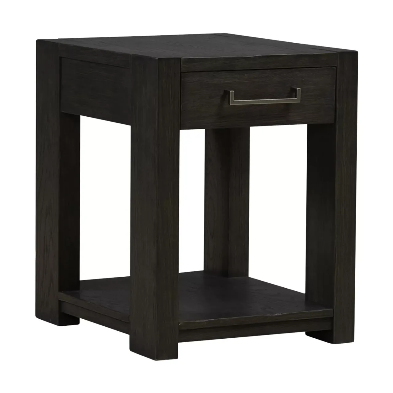 Havertys Clayton Chairside Table Bark Clearance