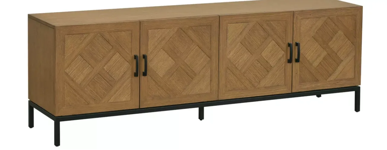 Havertys Coen Media Console Oak Natural