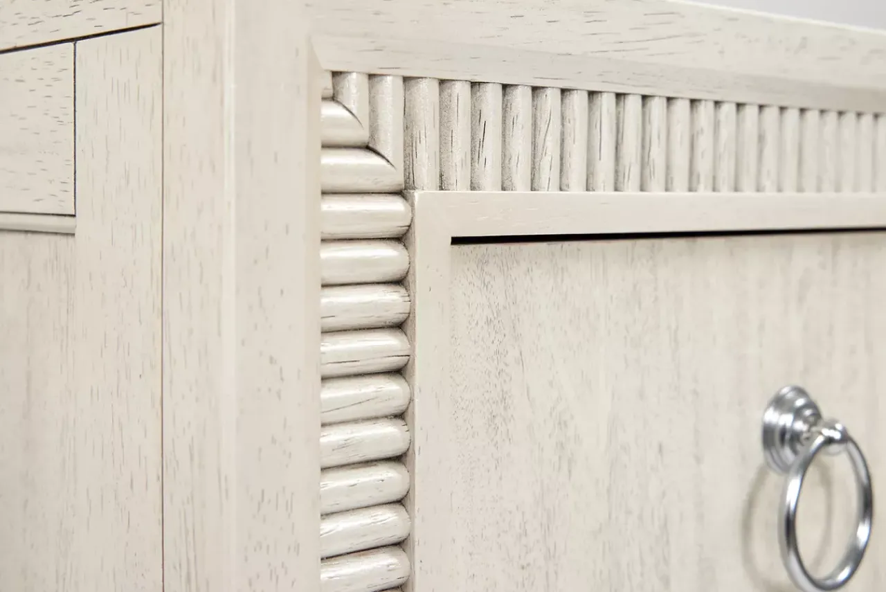 Havertys Corsica Nightstand Pearl White