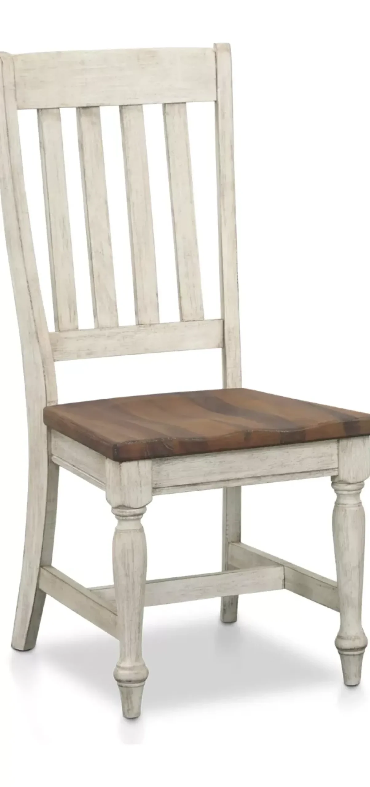 Havertys Coventry Dining Chair Antiqued White and Brown Best