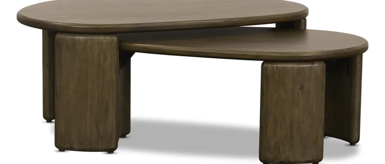 Havertys Cruz Bunching Coffee Table Cocoa Brown Outlet