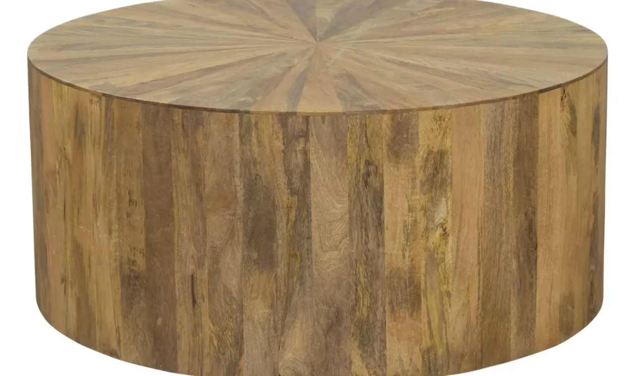 Havertys Cyrus Round Coffee Table Natural Mango Hot