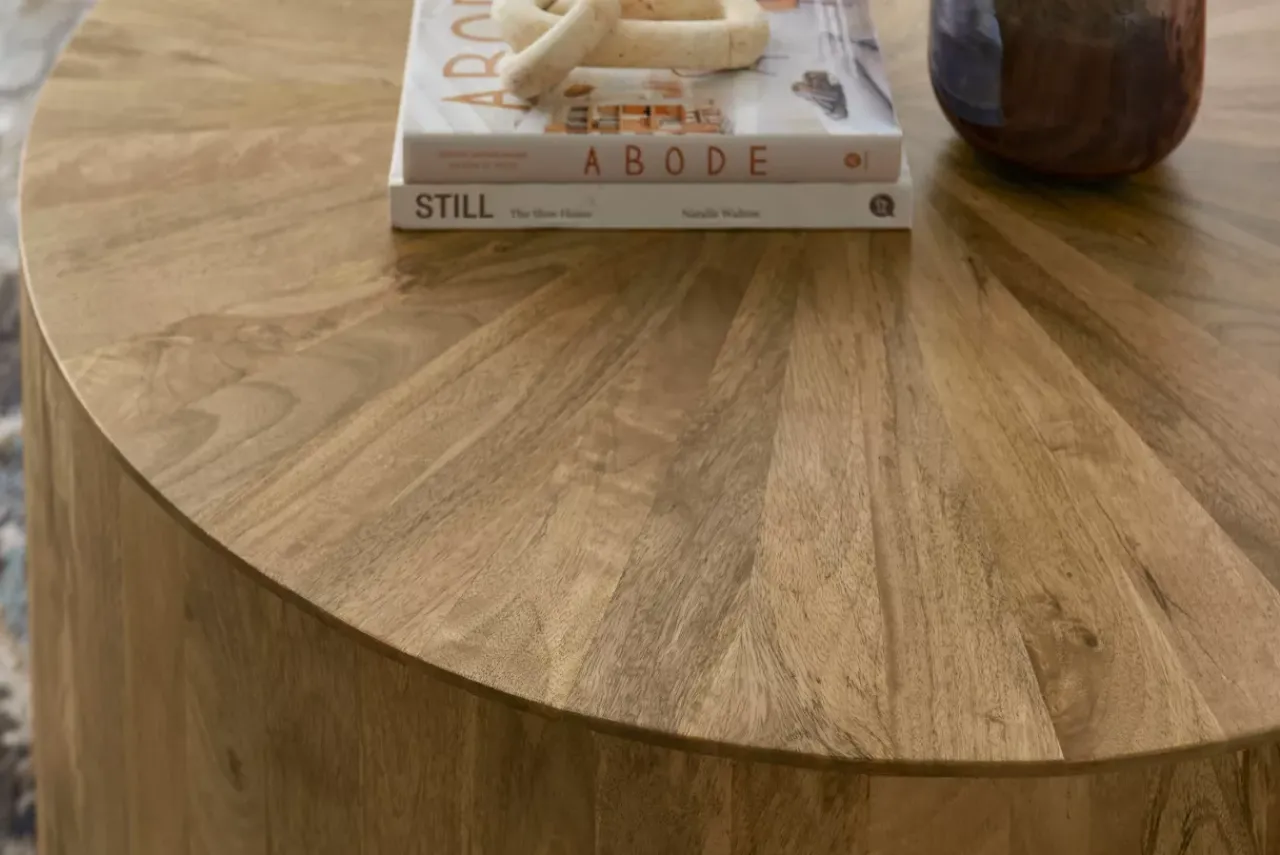 Havertys Cyrus Round Coffee Table Natural Mango Hot