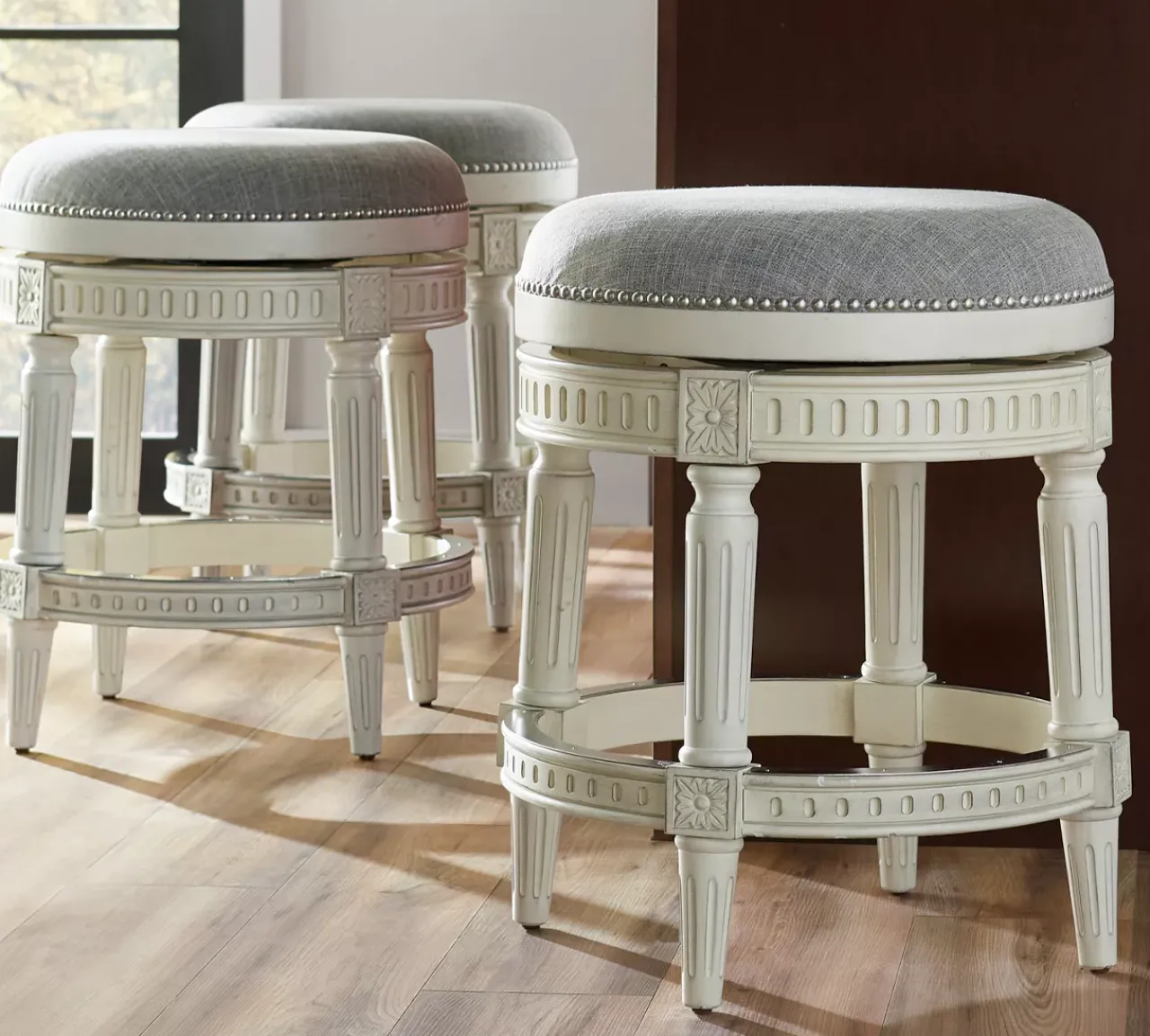 Havertys Draper Backless Barstool Hot
