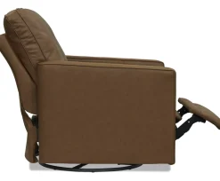 Havertys Edgar Swivel Recliner Rangers Russet